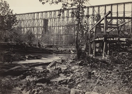 Trestle Bridge, at Whiteside from the album Photographic Views of Sherman's Campaign by George N. Barnard, photograph, 1864