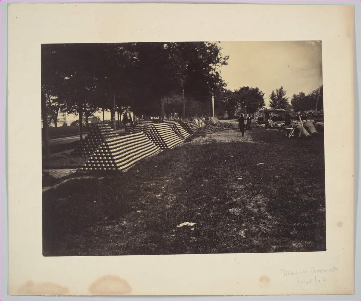View in Arsenal Yard, Washington, D.C. by Andrew Joseph Russell, photograph, 1863