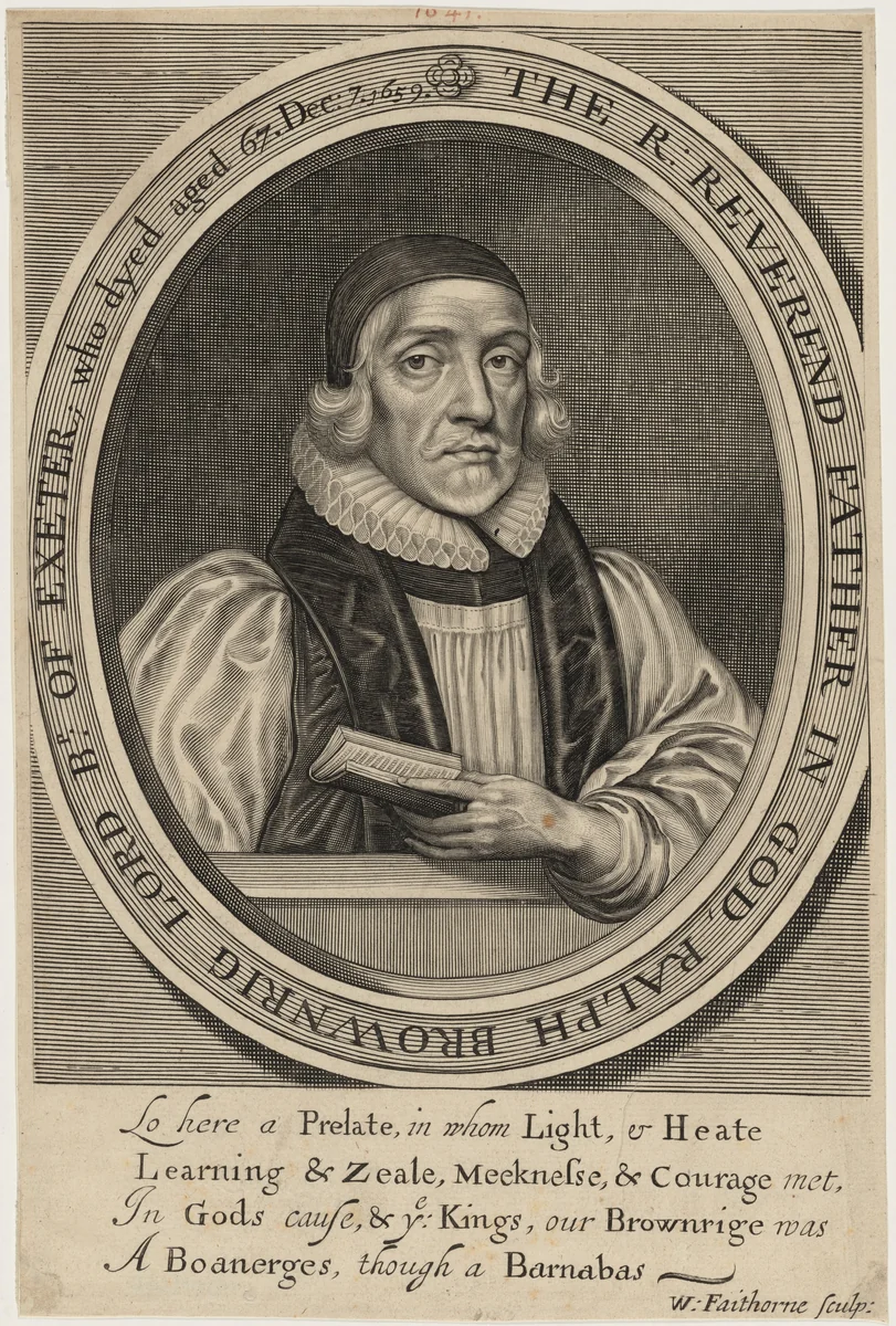 Ralph Brownrig by William Faithorne, print, 1661