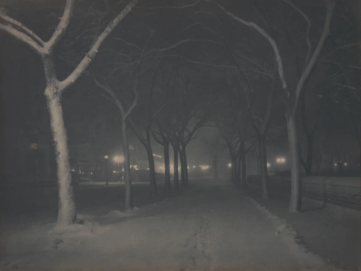 An Icy Night by Alfred Stieglitz, photograph, 1898