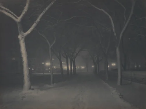 An Icy Night by Alfred Stieglitz, photograph, 1898