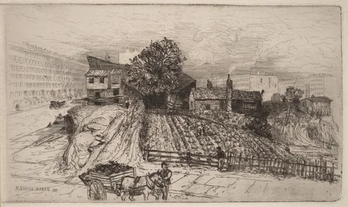 A City Farm—New York by Mary Nimmo Moran, print, 1881