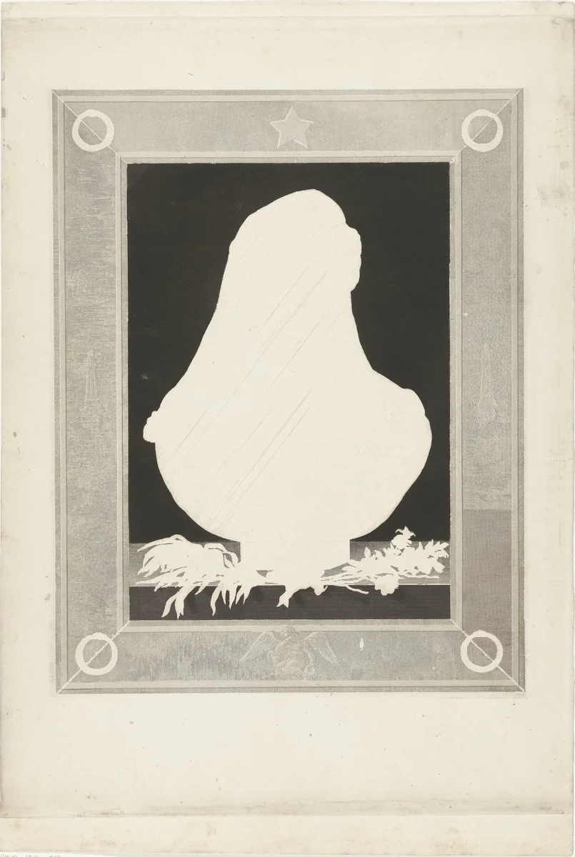 Buste van Wilhelmina van Pruisen by Henricus Wilhelmus Couwenberg, print, 1838-1840