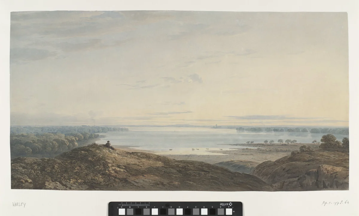 The Curfew (De Avondklok) by John Varley, drawing, 1820