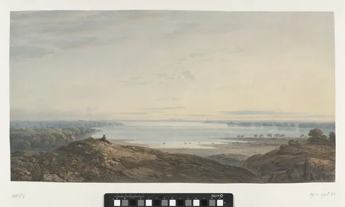 The Curfew (De Avondklok) by John Varley, drawing, 1820