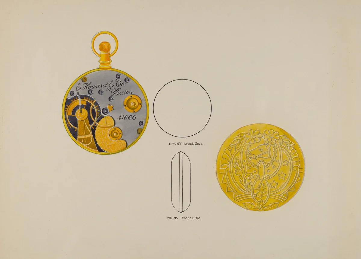 Watch, Frame and Case by Harry Aberdeen, index of american design, 1936