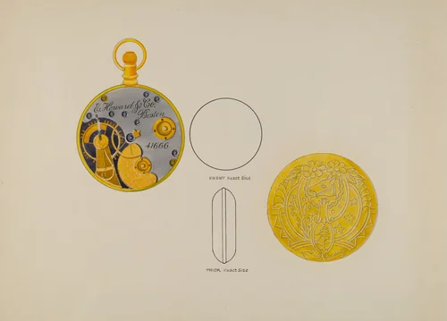 Watch, Frame and Case by Harry Aberdeen, index of american design, 1936