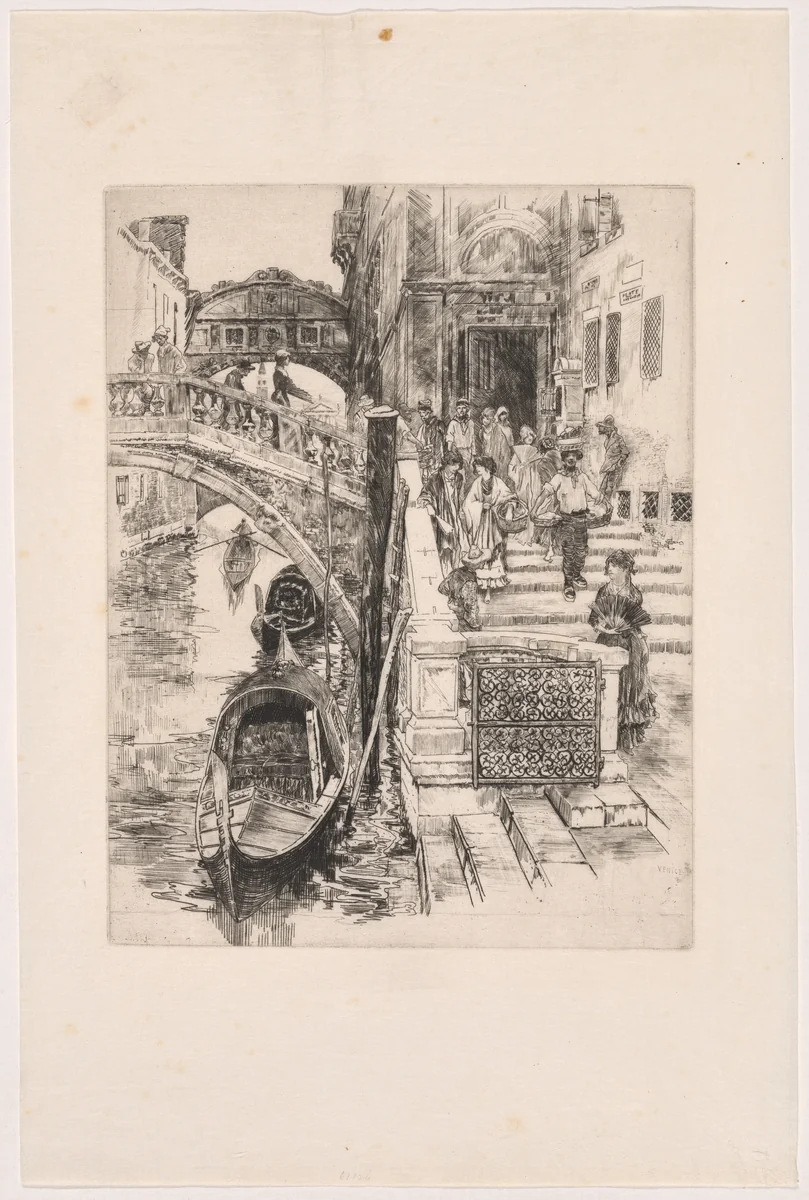 The Bridge of Sighs (Second Plate) by Frank Duveneck, print, 1885