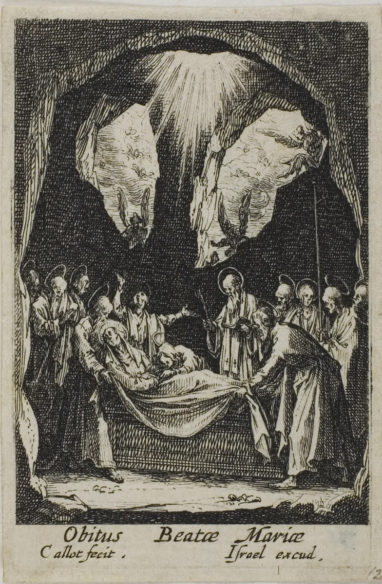The Interment of the Virgin, from The Life of the Virgin by Jacques Callot, print, 1612-1635
