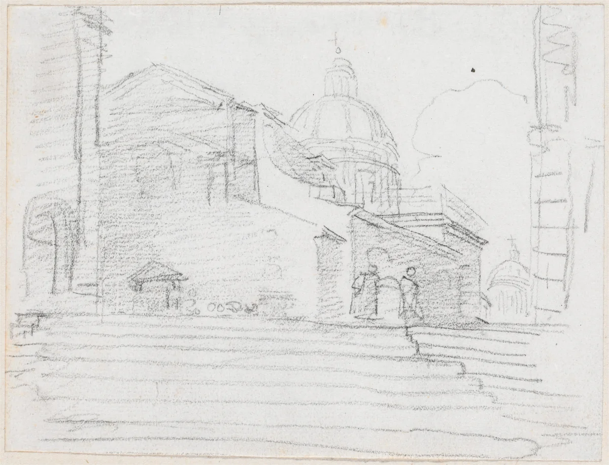 S. Rocco by Hubert Robert, drawing, 1754-1765