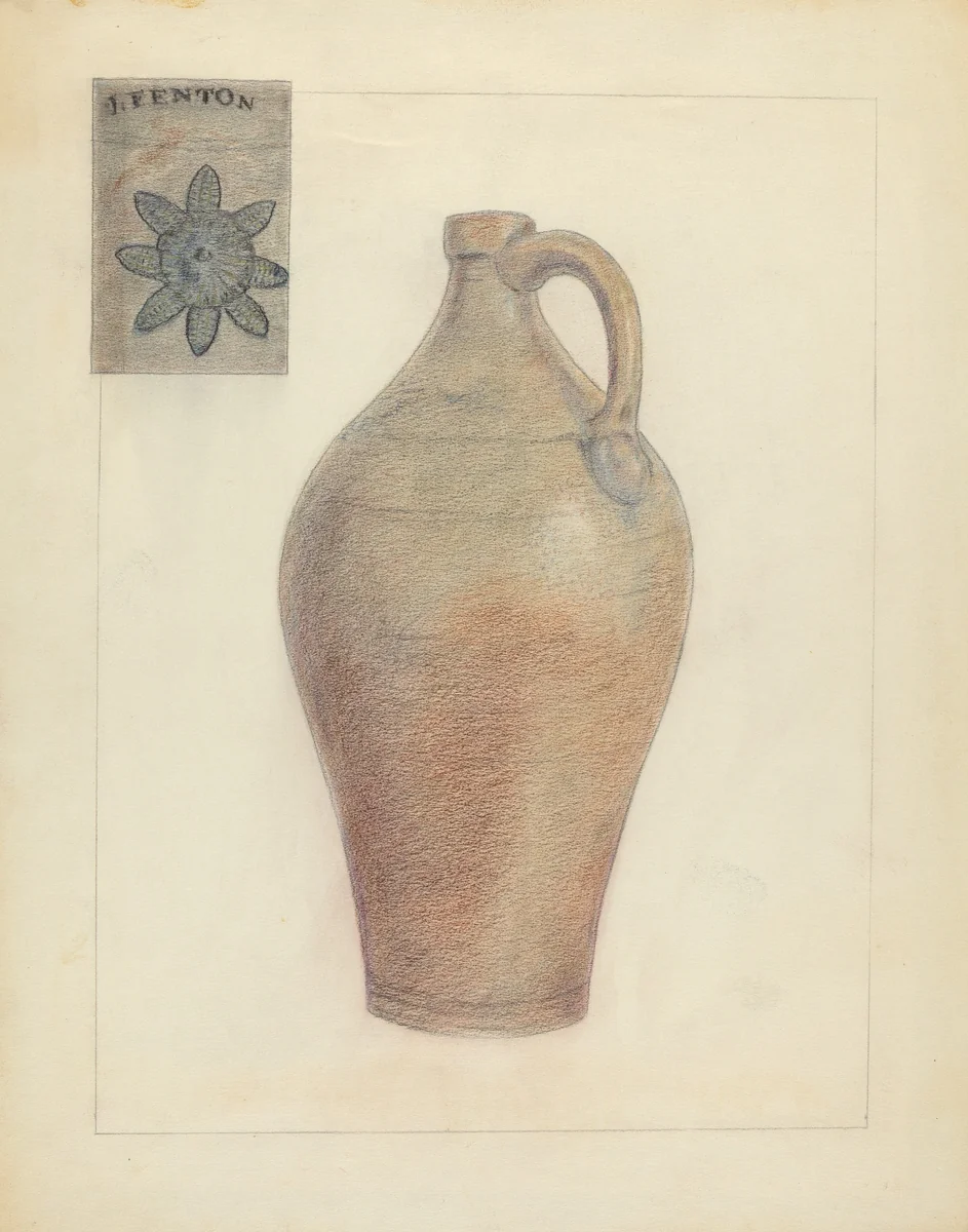 Jug by Jessica Price, index of american design, 1935-1942