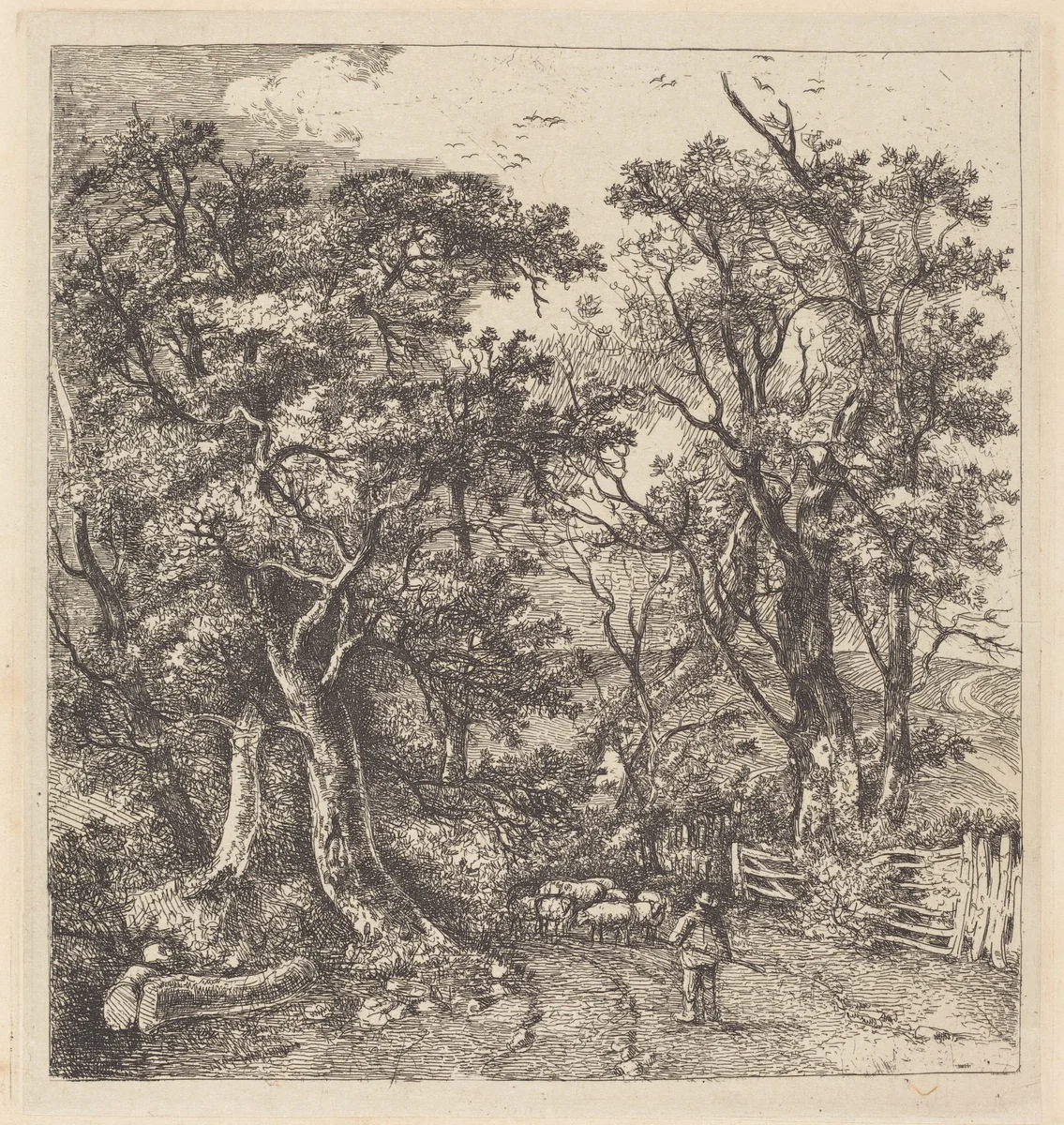 Road Scene, Hethersett by John Crome, print, 1768-1821