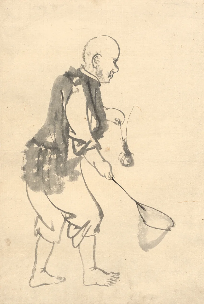 The Shrimp Fisherman by Kono Bairei, drawing, 1880-1895