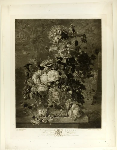 A Flower Piece, from The Houghton Gallery by Richard Earlom, print, 1778