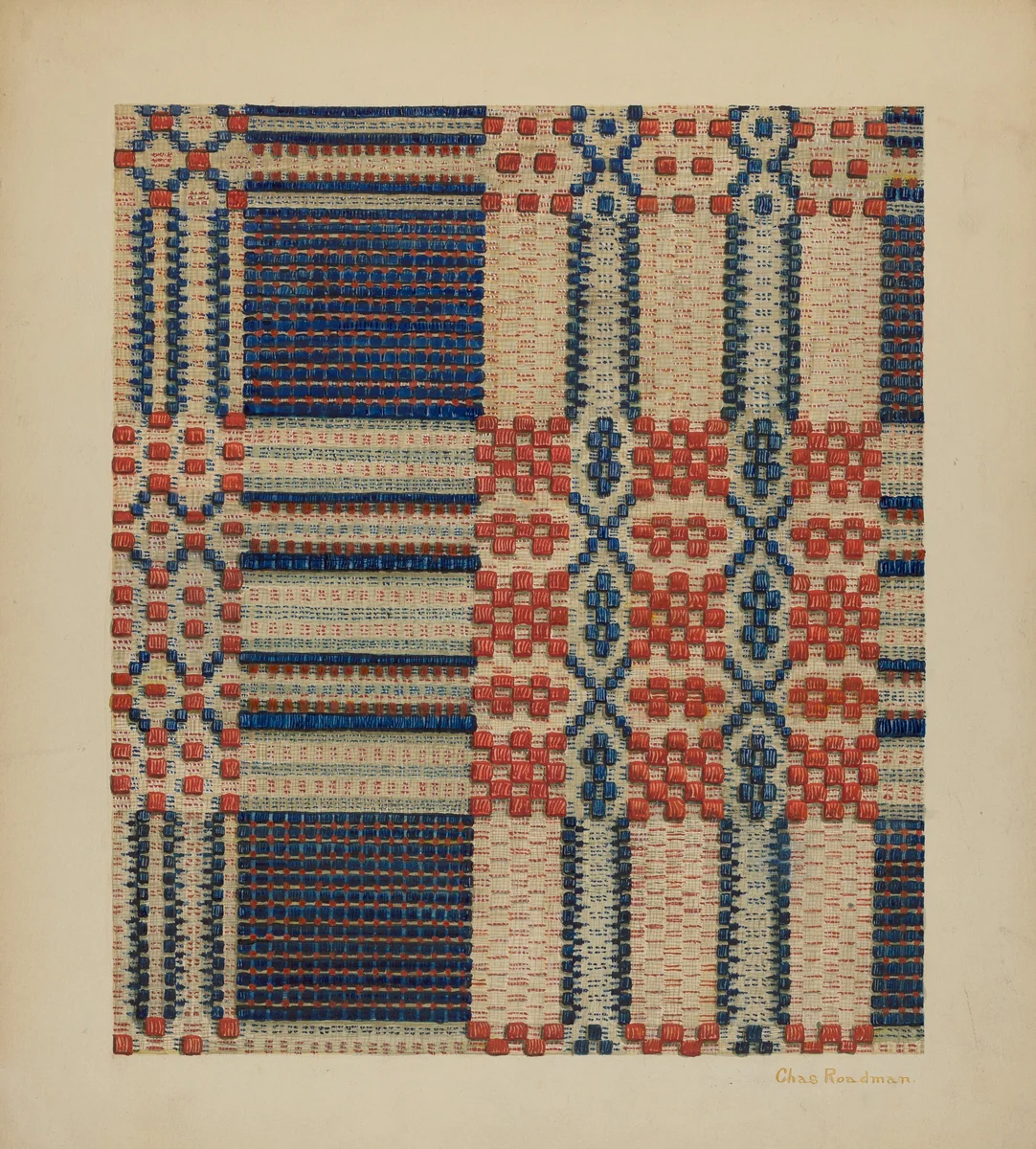 Coverlet by Charles Roadman, index of american design, 1940