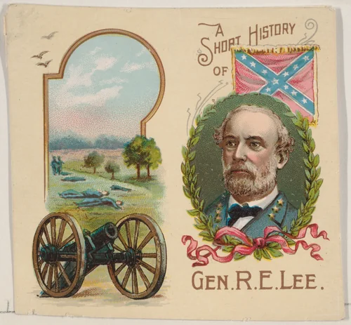 A Short History of General Robert E. Lee, one-sheet of cover and verso from the Histories of Generals series of booklets (N78) for Duke brand cigarettes by W. Duke, Sons & Co., print, 1888