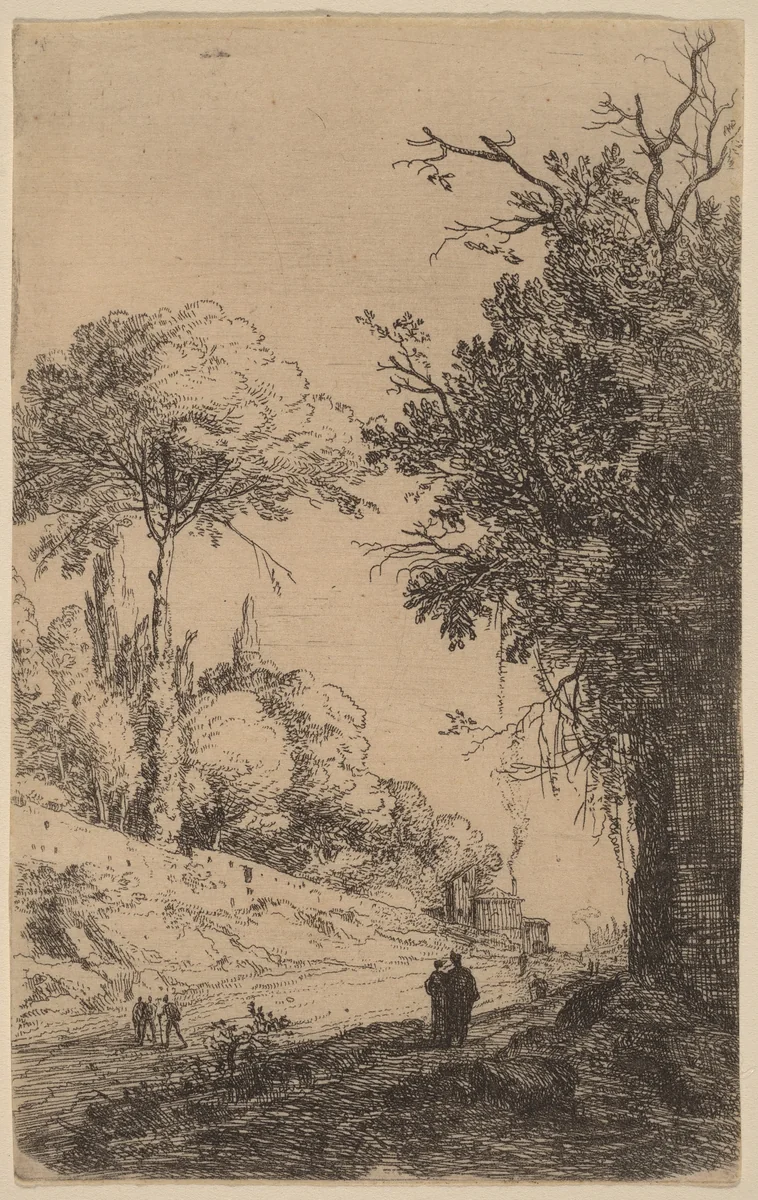 Part of the Via Flaminia by Bartholomeus Breenbergh, print, 1639-1640