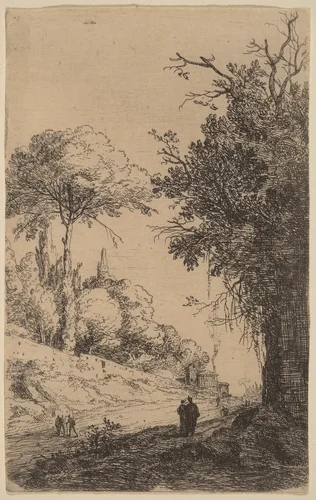 Part of the Via Flaminia by Bartholomeus Breenbergh, print, 1639-1640