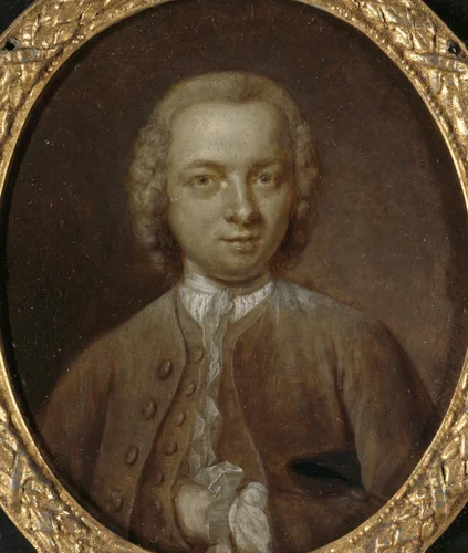 Portrait of Nicolaas Willem op den Hooff, Physician and Translator in Amsterdam by Jan Maurits Quinkhard, painting, 1732-1771