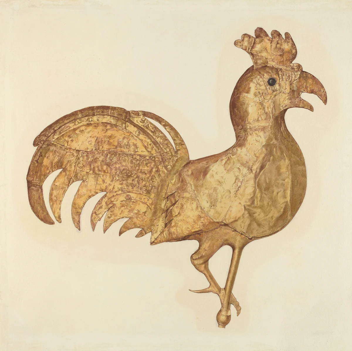 Weather Vane: Rooster by Marian Page, index of american design, 1939