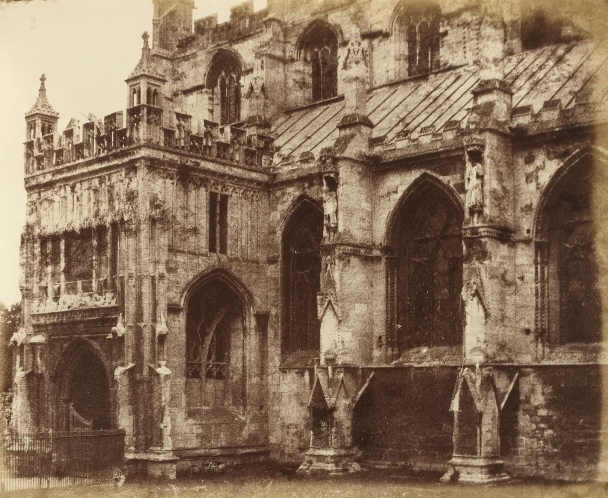 South Aisle and Porch, Gloucester Cathedral by Alfred Capel-Cure, photograph, 1857