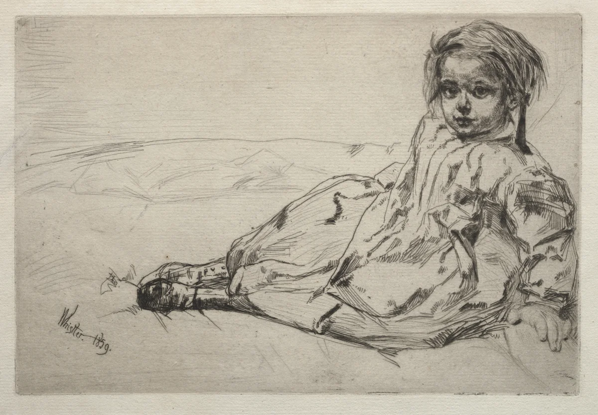 Bibi Valentin by James McNeill Whistler, print, 1859