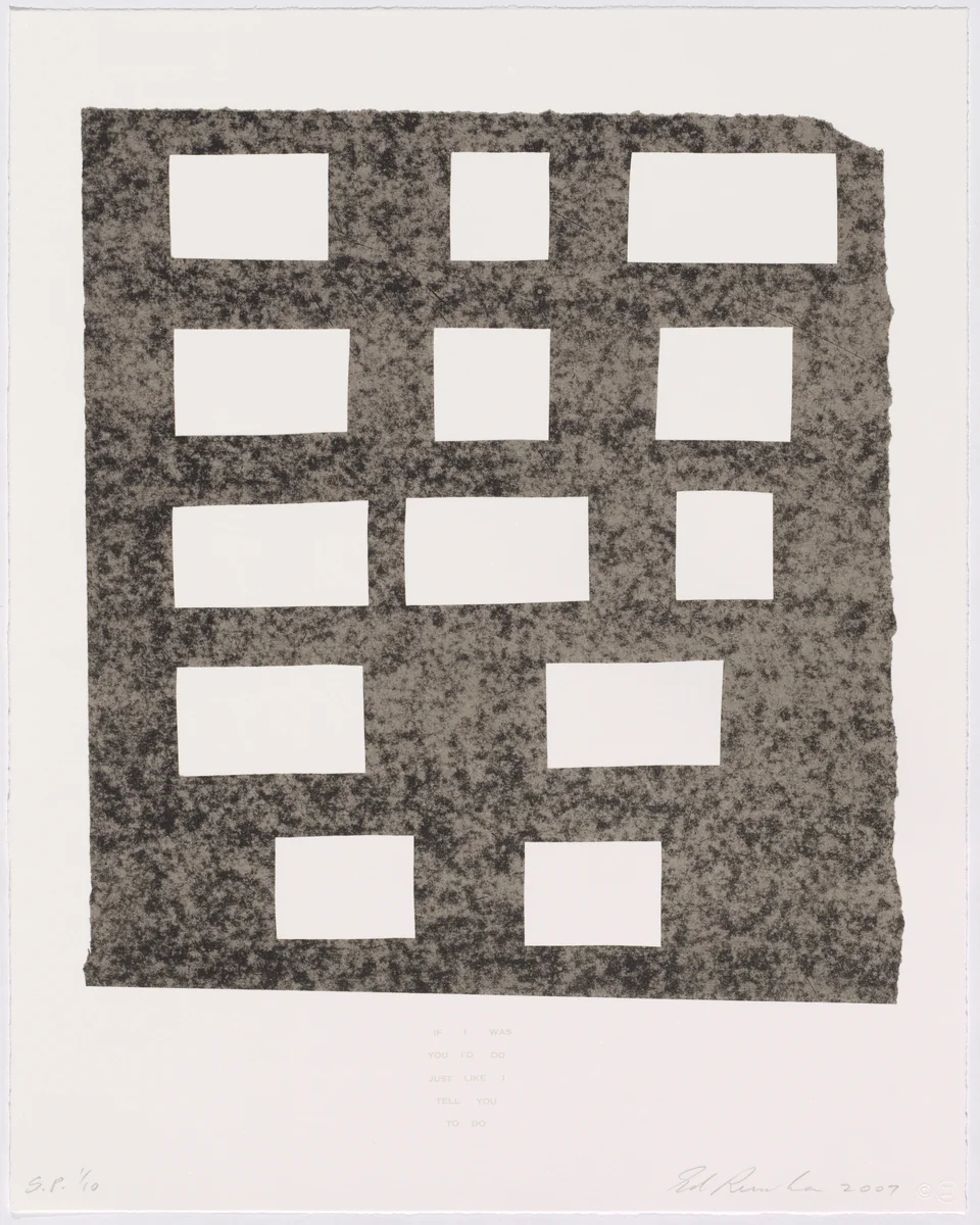 If I Was You... by Ed Ruscha, print, 2007