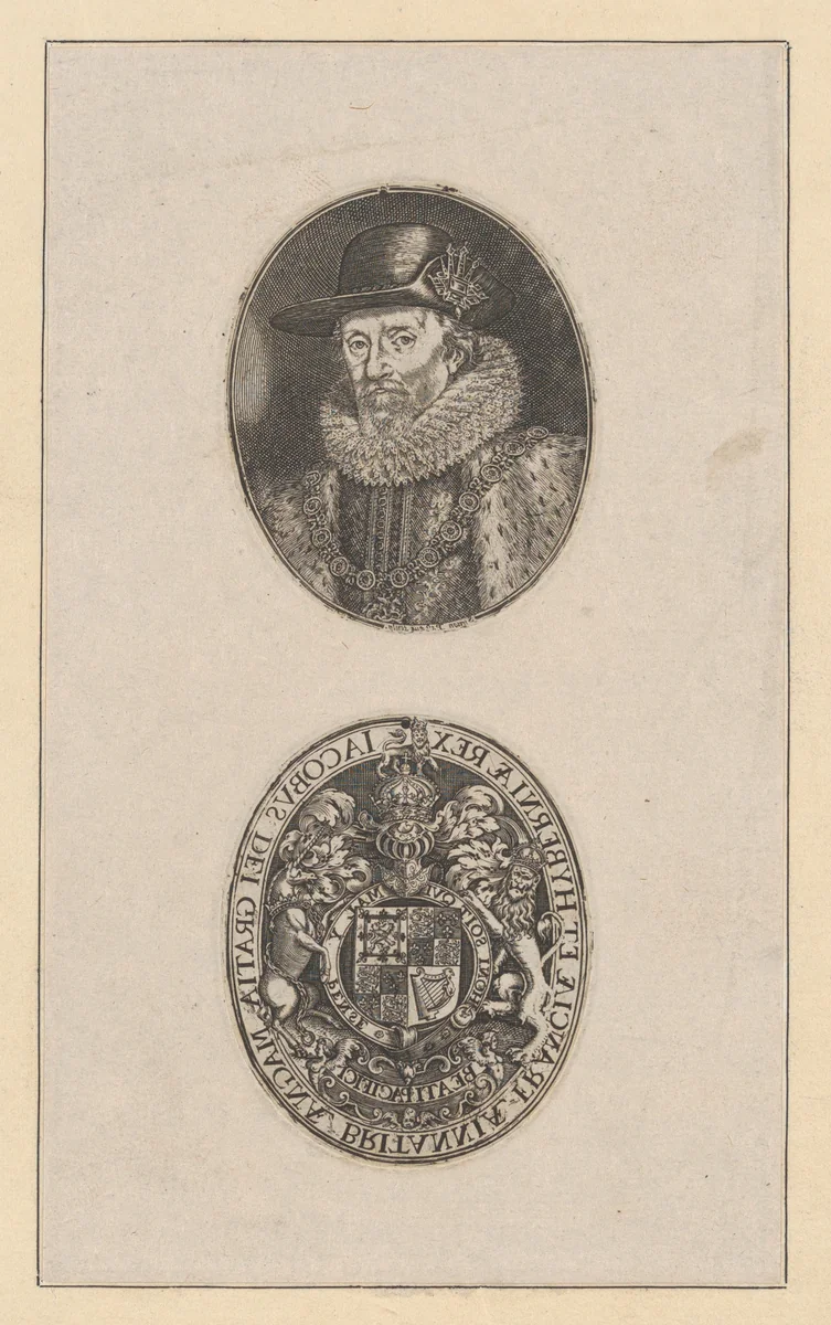 James I, King of England by Simon de Passe, print, 1611-1621