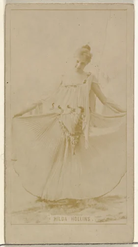 Hilda Hollins, from the Actors and Actresses series (N145-8) issued by Duke Sons & Co. to promote Duke Cigarettes by W. Duke, Sons & Co., photograph, 1890-1895
