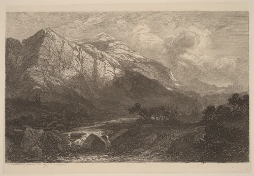Mountain Stream by Alexandre Calame, portfolio, 1838-1850