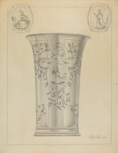 Silver Beaker by Horace Reina, index of american design, 1936