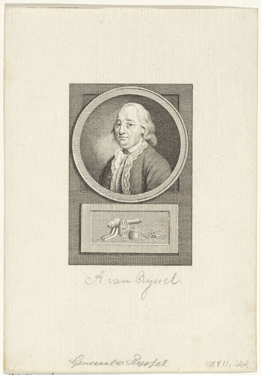 Portret van Albert van Ryssel by Reinier Vinkeles, print, 1783-1795