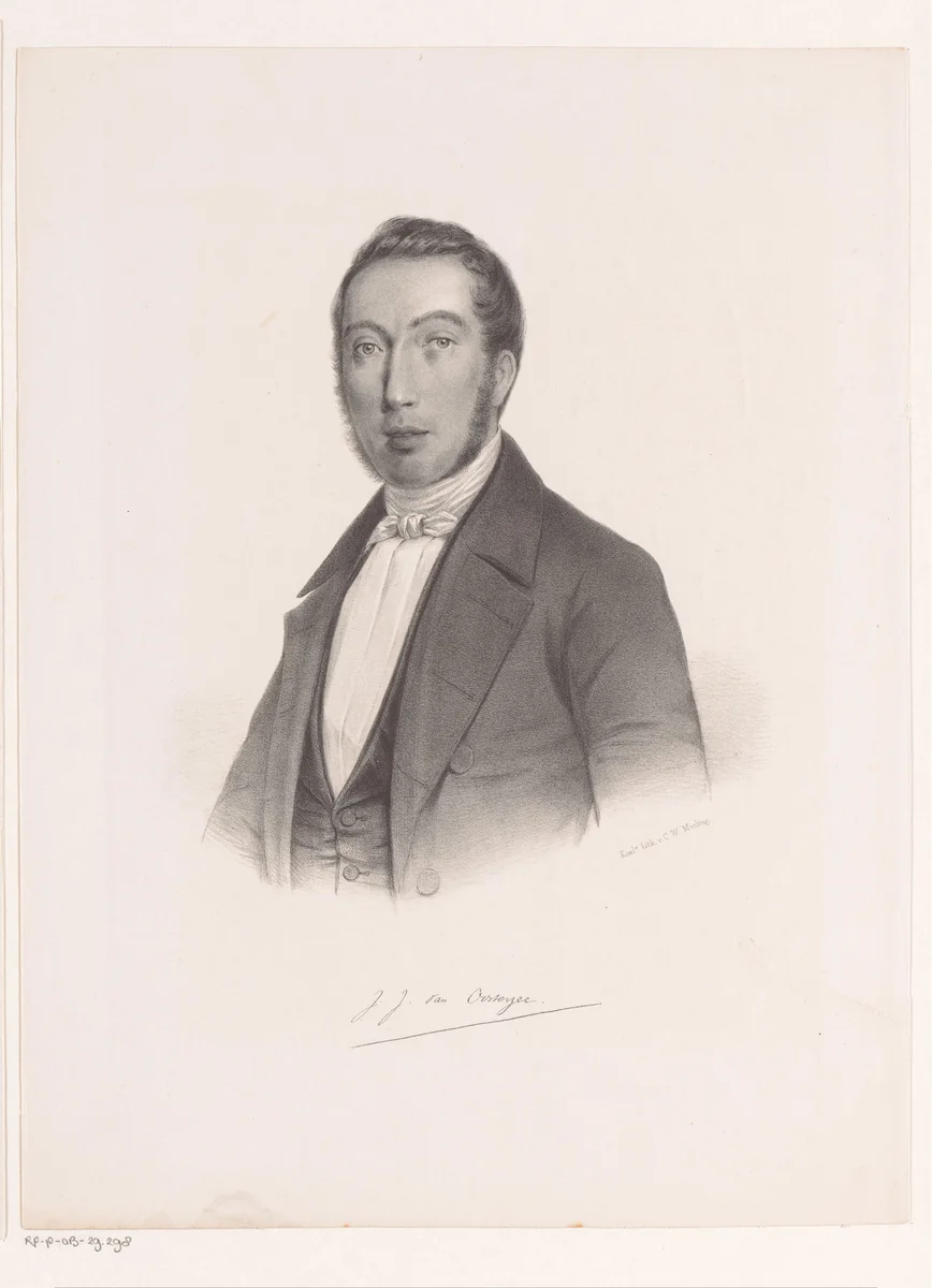 Portret van Johannes Jacobus van Oosterzee by anonymous, print, 1800-1900