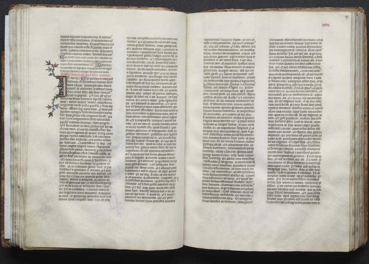 The Gotha Missal: Fol. 46v, Text by Master of the Boqueteaux, book, 1370-1380