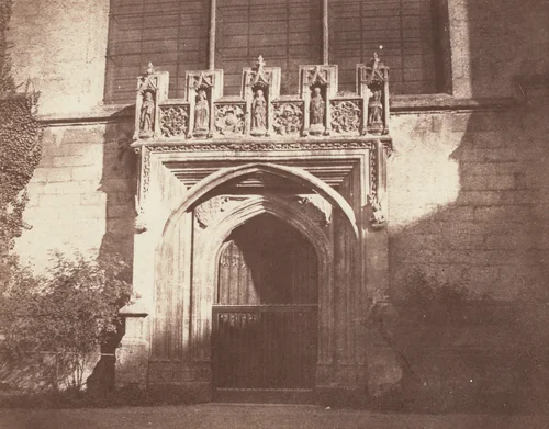 An Ancient Door, Magdalen College, Oxford by William Henry Fox Talbot, photograph, 1843