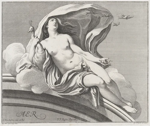 Air, from "The Elements" by Johann Justin Preissler, print, 1735