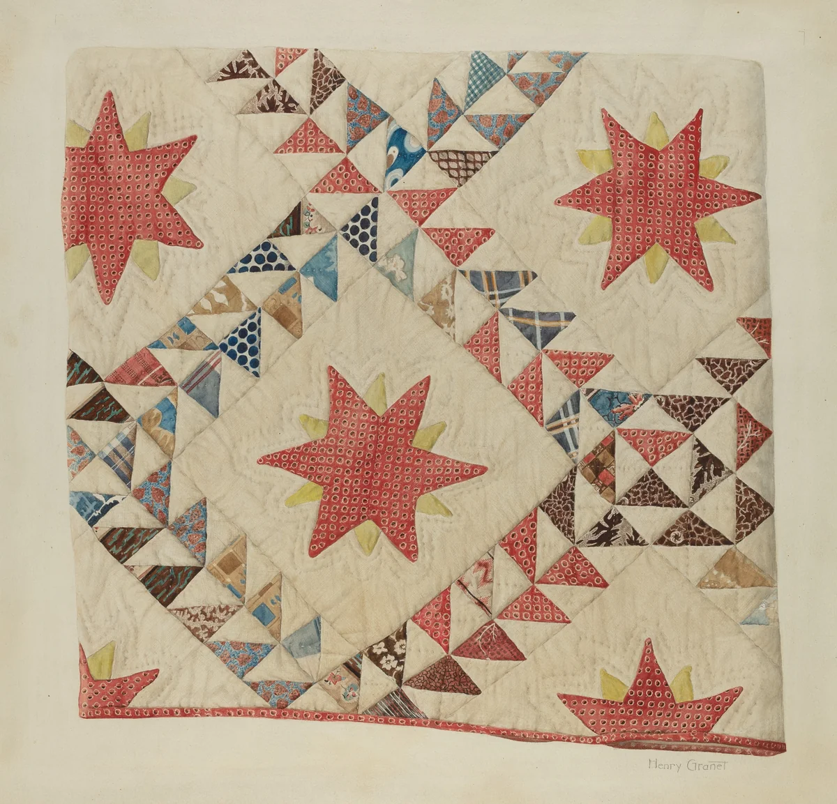 Bedspread by Henry Granet, index of american design, 1935-1942