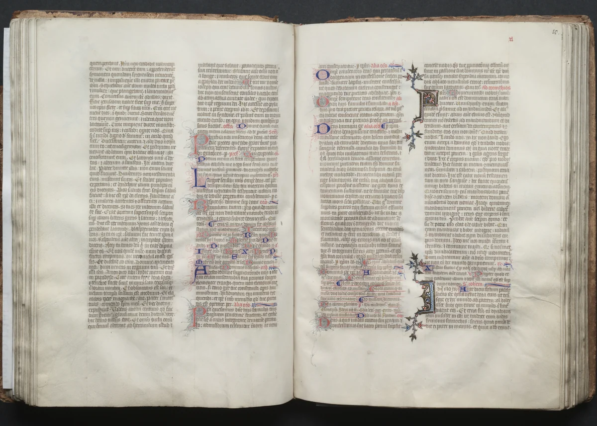 The Gotha Missal: Fol. 49v, Text by Master of the Boqueteaux, book, 1370-1380