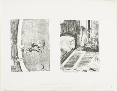 Nude Woman at the Door of her Room by Edgar Degas, print, 1879