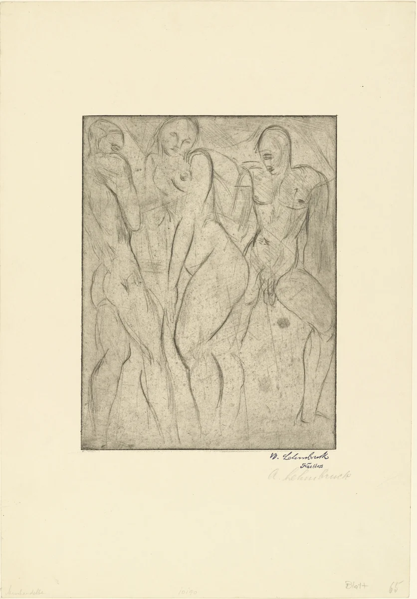 The Slave (Die Sklavin) by Wilhelm Lehmbruck, print, 1914