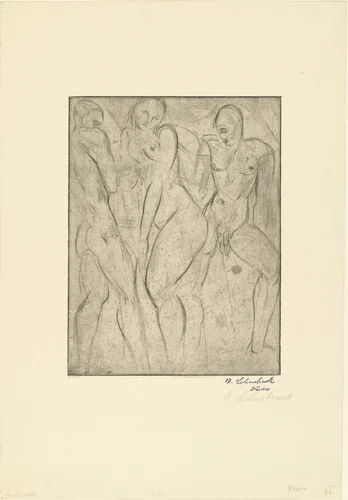 The Slave (Die Sklavin) by Wilhelm Lehmbruck, print, 1914
