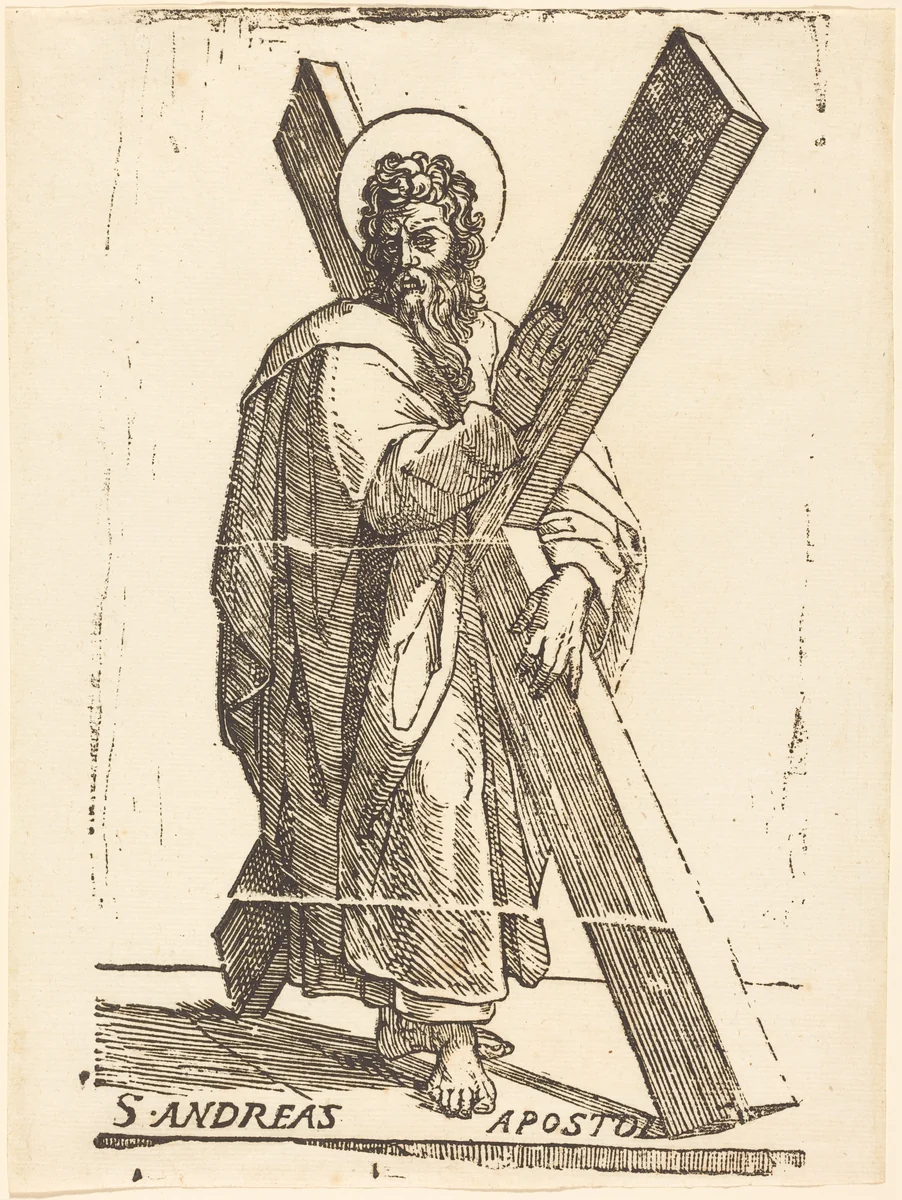 Saint Andrew by Jacques Stella, print, 1596-1657