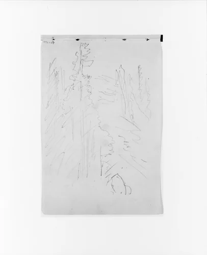 Landscape (from Sketchbook X) by William Trost Richards, artwork, 1885