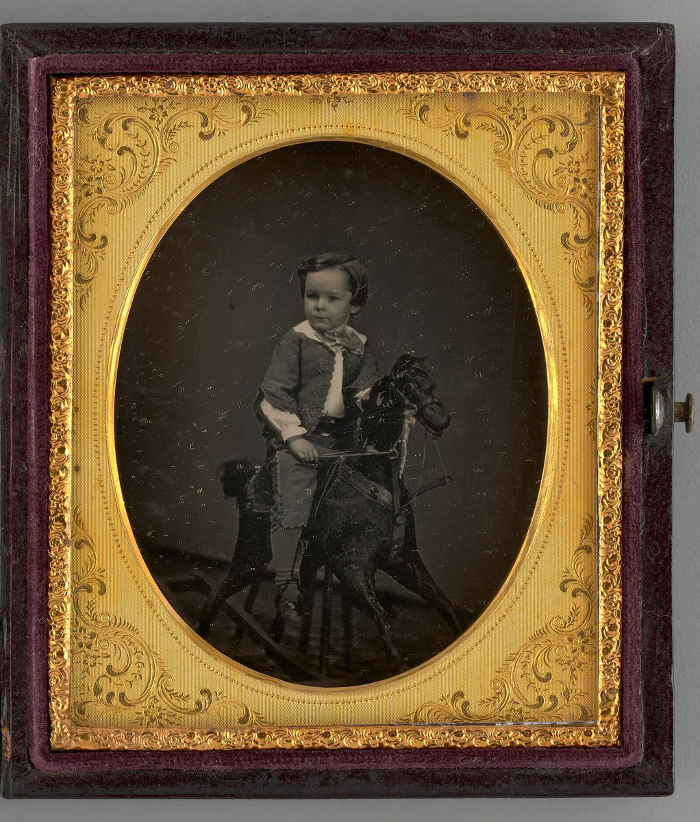 Untitled (Portrait of a Child on a Rocking Horse) by Alexander Hesler, other, 1862