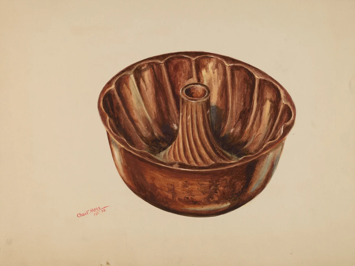 Cake Mold by Charles Moss, index of american design, 1938