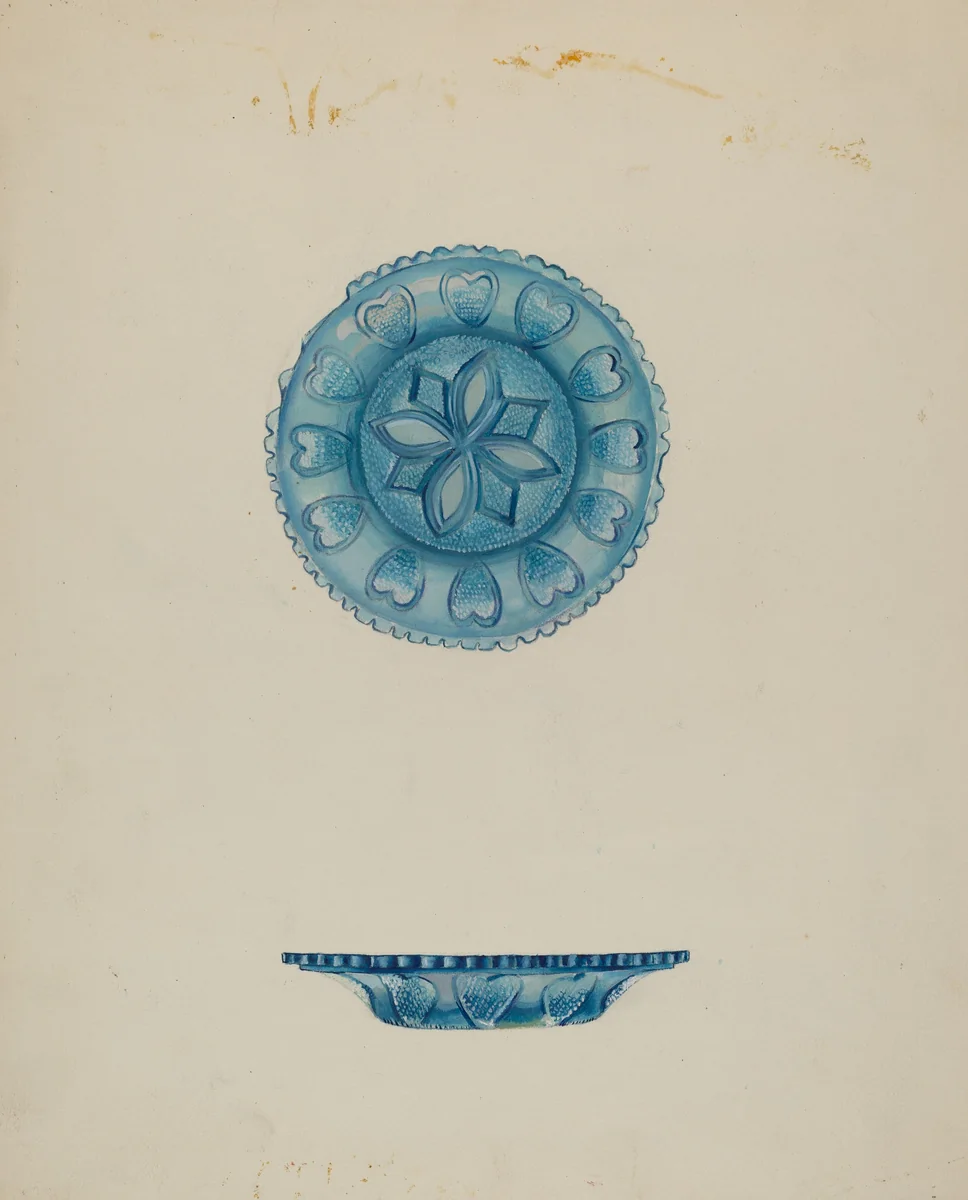 Cup Plate by Roberta Elvis, index of american design, 1936