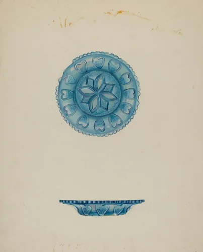 Cup Plate by Roberta Elvis, index of american design, 1936