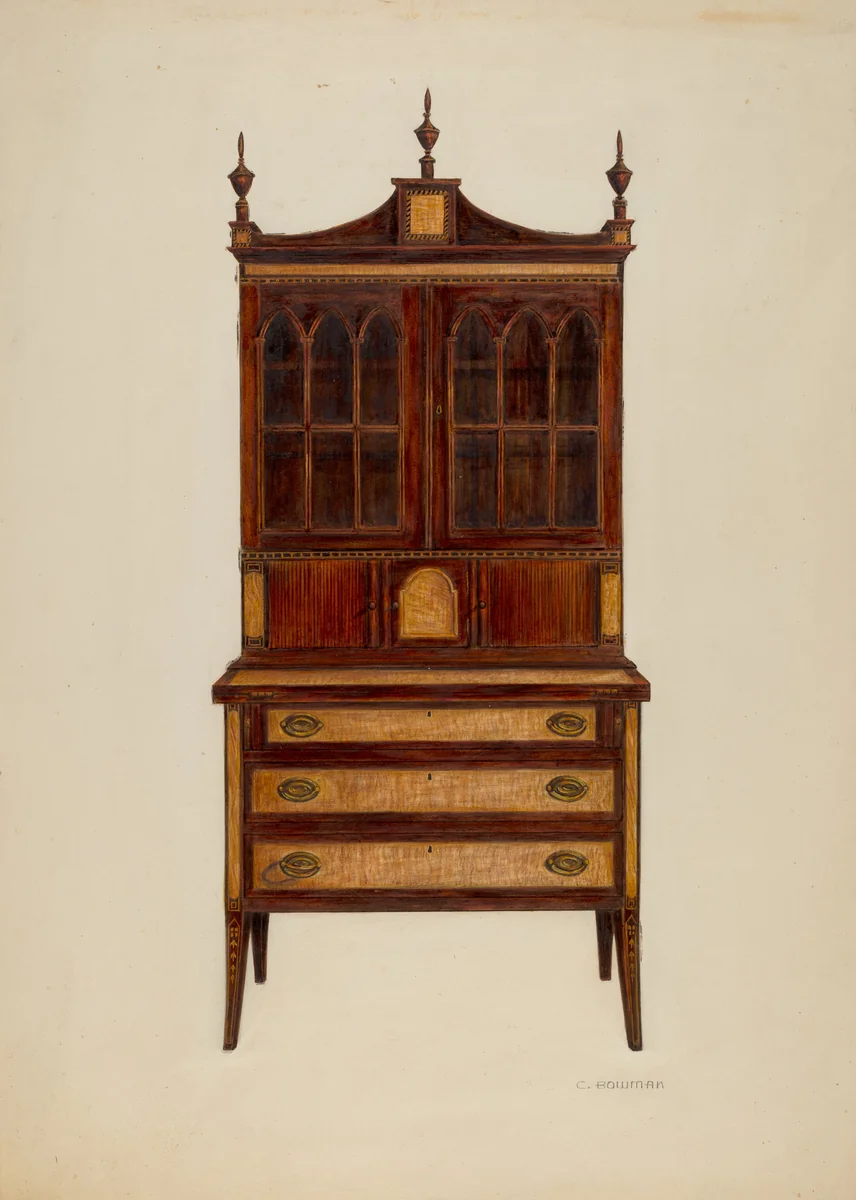 Desk by Charles Bowman, index of american design, 1939