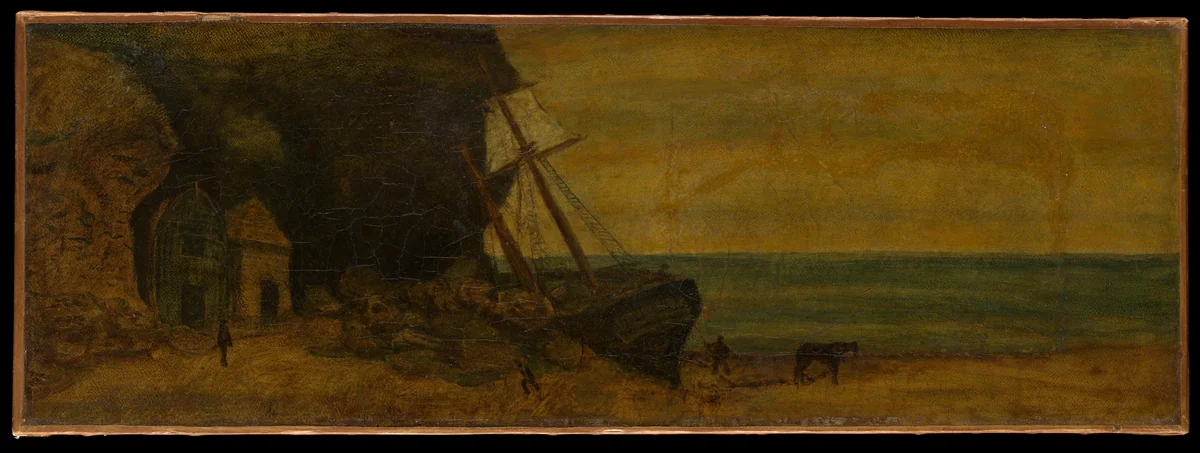 The Smugglers' Cove by Albert Pinkham Ryder, artwork, 1877-1880
