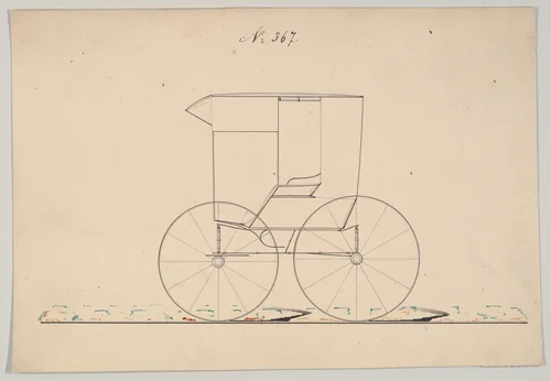 Philadelphia Wagon #367 by Brewster & Co., drawing, 1860-1870